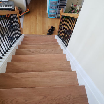 Stair Remodeling Atlanta, Brazilian Cherry