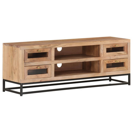 vidaXL TV Stand TV Unit Sideboard TV Console Media Cabinet Solid Acacia Wood