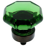 Cosmas - Cosmas 5268ORB-EM Oil Rubbed Bronze and Emerald Glass Cabinet Knob - Manufacturer: Cosmas