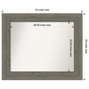 Fencepost Grey Non-Beveled Wood Wall Mirror 35x29 in.