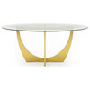 Modrest Chambers Glass and Gold Dining Table