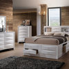 Emma Mason Signature Radiance 3-Drawer Nightstand in White with Pull-out Tray