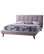 Jonesy Fabric Upholstered Platform Bed, Beige, Full