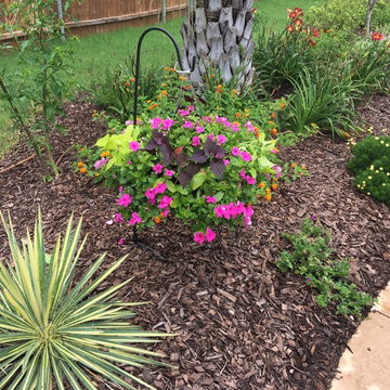New pool flower beds