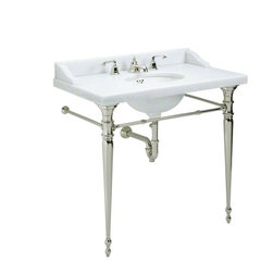 Kallista Chrome For Country by Michael S Smith Console Table Legs with Towel Bar - Bathroom Vanities And Sink Consoles