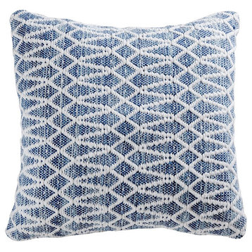 Elk Lighting Hester 24X24 pillow Cover Only, Crema and Soft Denim