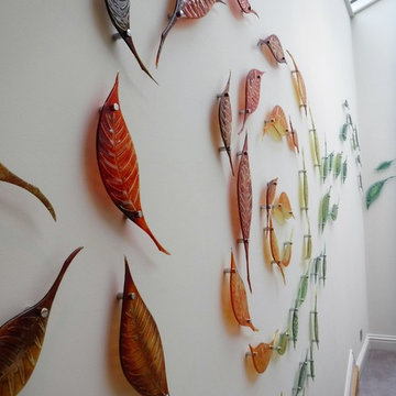 Glass Leaf and Panel installation: Anna Auzins Interior Design : London House