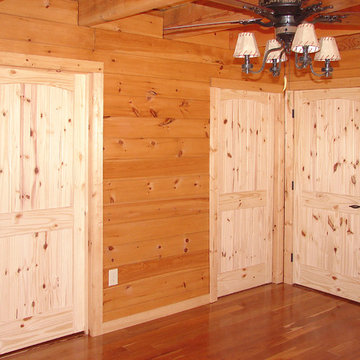 Rustic Knotty Pine Doors made from solid wood