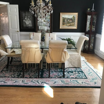 Before & After Dining Room Chair Refresher- From Traditional to Transitional