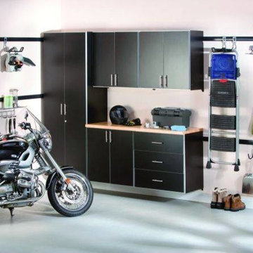 Wall hung garage and utility storage