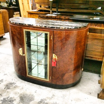 Project finish for Boston designer,french Art Deco sideboard/ buffet burl anboin