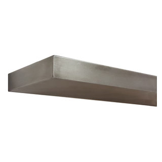 Floating Shelf-Brass, Seamless - Contemporary - Display And Wall Shelves -  by Custom Metal Home