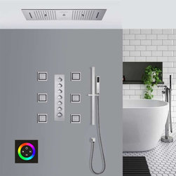 Touch Panel Controlled LED Musical Shower System, Style D - Touch Panel Light - Showerheads And Body Sprays