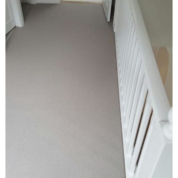 Brown Carpet Installation to Stairs
