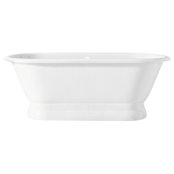 Cheviot Products Regal Cast Iron Pedestal Tub With Rolled Rim