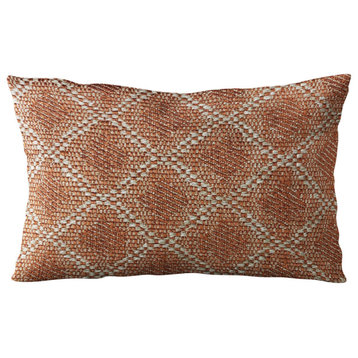 Plutus Brown Diamond Luxury Throw Pillow, 20"x30"
