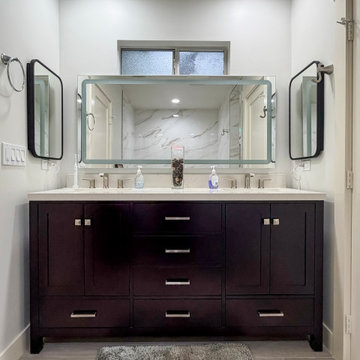 Pasadena Double Vanity Modern Bathroom Remodel