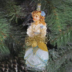 Bavarian Princess Ornament (Blue Rose) - Christmas Ornaments