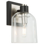 Artcraft Lighting - Lyndon 1 Light Vanity Light, Black/Brushed Nickel - The "Lydon Collection" of bathroom vanities is slick and clean - a perfect compliment to any environment that is modern to transitional. The clear glassware has circular edges. The arms are finished in black while the accents are plated in nickel. Shown as a single sconce but also available in a 3 or 4 light version.