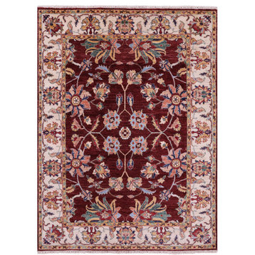 5' 0" X 6' 7" Persian Tabriz Hand-Knotted Rug - Q18415