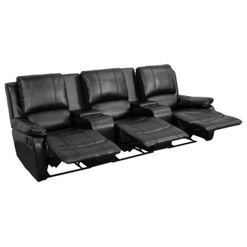 Flash Furniture Allure Black Leather Theater - 3 Seat BT-70295-3-BK-GG