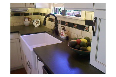 This is an example of a traditional kitchen in Santa Barbara.