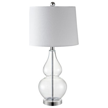 Safavieh Frena Table Lamp Set of 2 Clear/Chrome