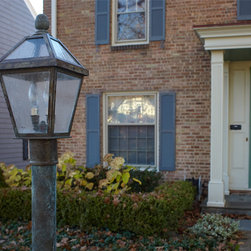London Lanterns Complement Federal Style Home - Outdoor Lighting