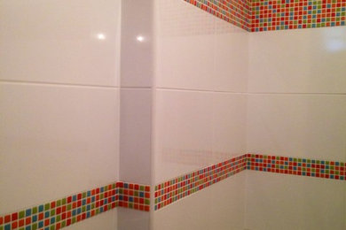 Exemple d'une salle de bain tendance.