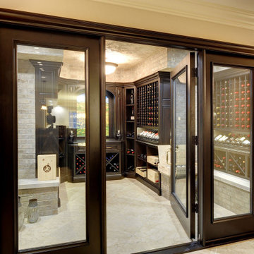 Wine Cellar Doors Glenview Haus Gallery Project | Custom Tuscany Style Wine Cell