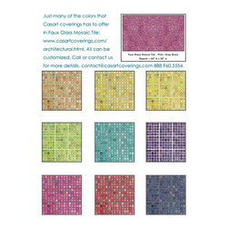 Removable and Reusable Faux Glass Mosaic Tile - Wallpaper
