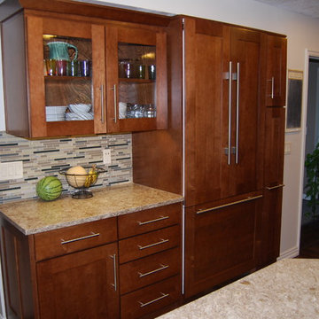 Large Island Maple Cabinets