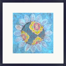 California Sunflower, Blue, Green - Artwork