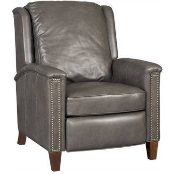 Beaumont Lane Leather Recliner Chair in Empyrean Charcoal