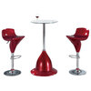 MB230H-BT + MA118BS-R Glass & Red Acrylic Three Piece Bar Set