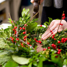 wreaths and flowers