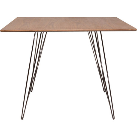 Williams Square Dining Table - Black, Small, Walnut