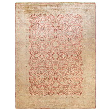 Eclectic, One-of-a-Kind Hand-Knotted Area Rug Pink, 9'0"x11'9"