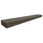 Joel's Antiques and Reclaimed Decor, LLC - Rustic Floating Mountable Wood Shelf 3" Thick x 7" Deep, Pine, Gray, 72" - RUSTIC WOOD SHELF - Decorative reclaimed wood shelf made from pine. Made in Wisconsin.