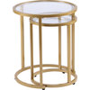 Evelyn Glam Nesting Side Table Set - Gold