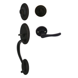 Cosmas - Cosmas 300 Series Oil Rubbed Bronze Handleset with 30 Series Interior Lever - Door Entry Sets