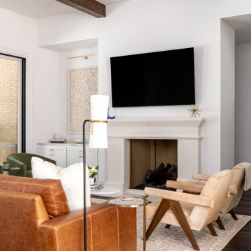 Raleigh NC Interior Design — Transitional Open-Concept Living with Bold Accents