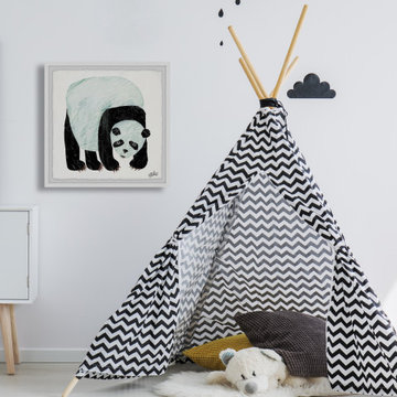 "Panda Bear" Framed Painting Print