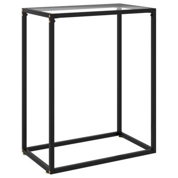 Vidaxl Console Table Transparent 23.6X13.8X29.5 Tempered Glass 2803