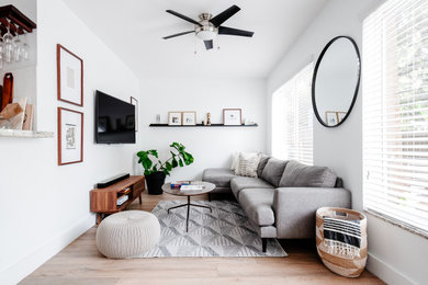 Living room - contemporary living room idea in Miami