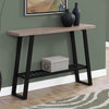 Monarch I 2116 Living Room Accent Table - 48"L Silver Hall Console, Dark Taupe