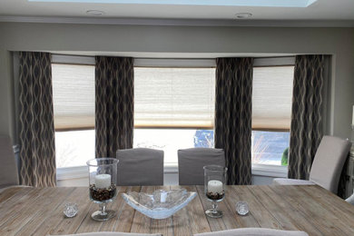Example of a transitional dining room design