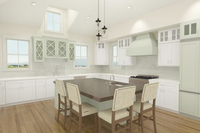 French country kitchen photo in Charleston