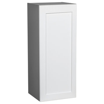 9 x 36 Wall Cabinet-Single Door-with Shaker White Matte door