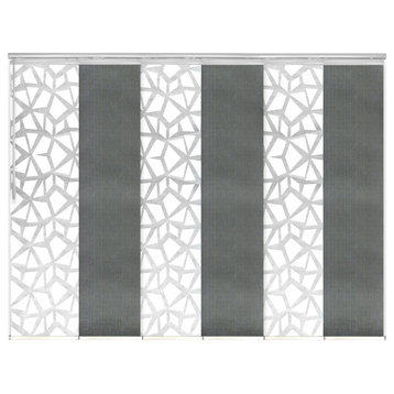 Scattered-Stormy 6-Panel Track Extendable Vertical Blinds 70-130"x94"